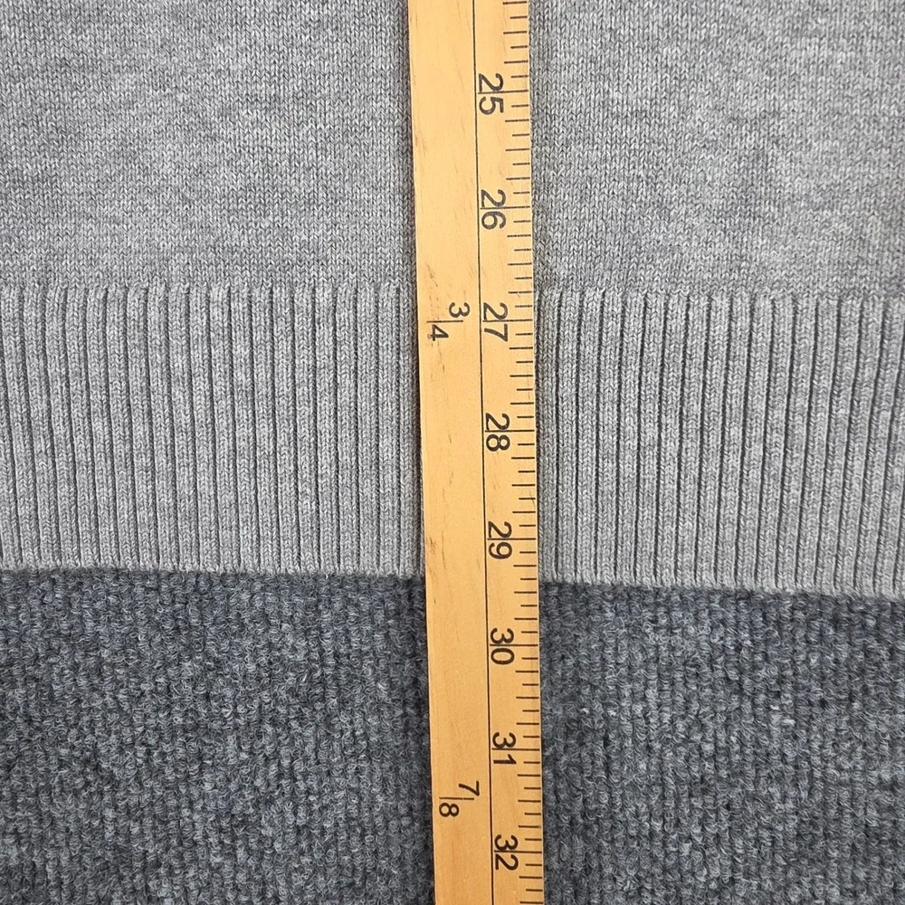 Duluth Trading Strongarm 1/4 Zip Mock Sweater Men's 2XL Gray Knit Pullover 57709